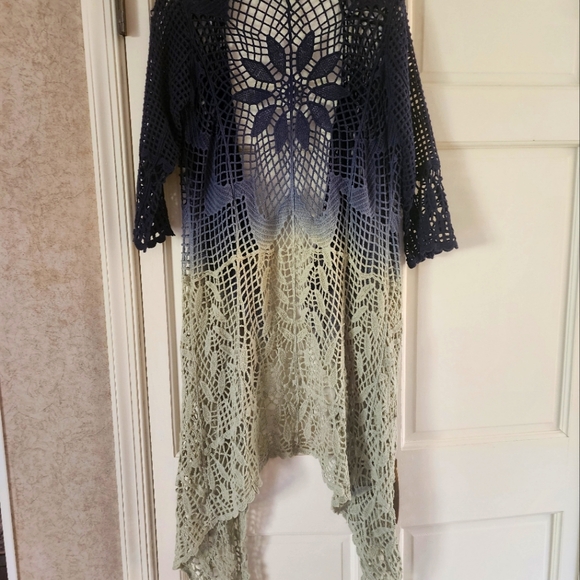 Indigo Thread Boho cardigan 100% Cotton. Size M - Picture 4 of 5